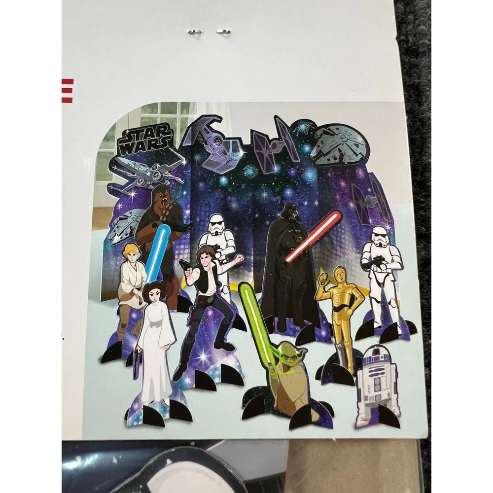 STAR WARS Table Decorating Kit Kids Birthday‎ Party Blue Galaxy of Adventures